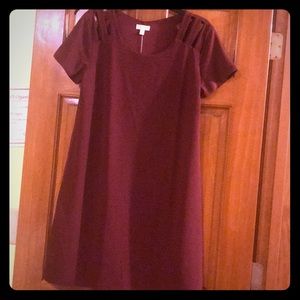 Shift dress with shoulder cut outs